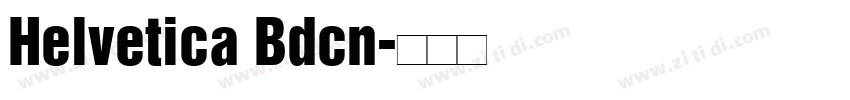 Helvetica Bdcn字体转换